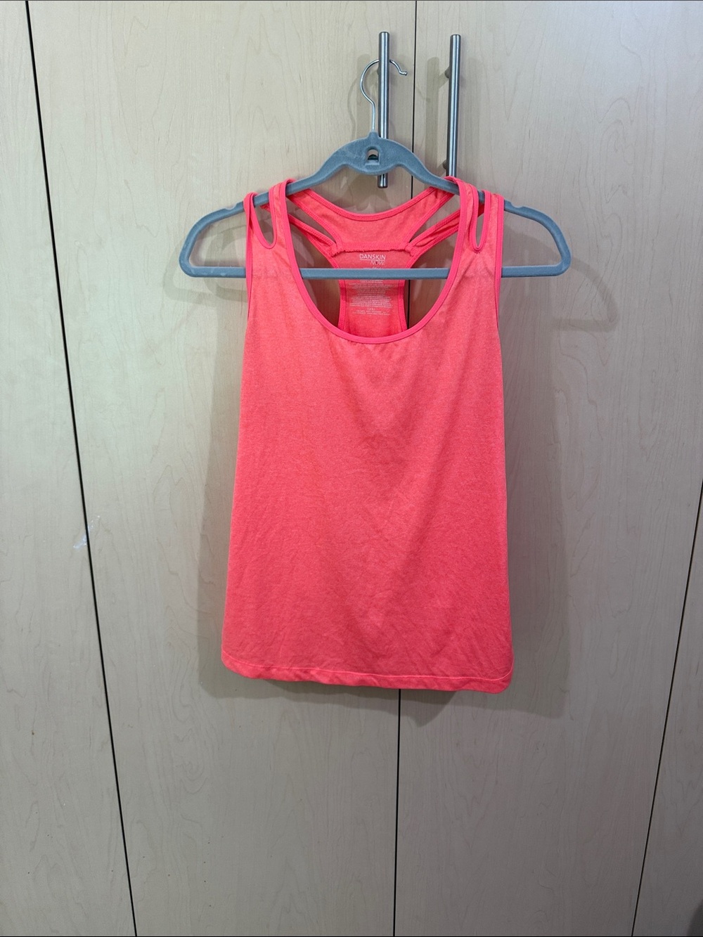 Danskin Now Neon Coral Double-Strap Performance Tank